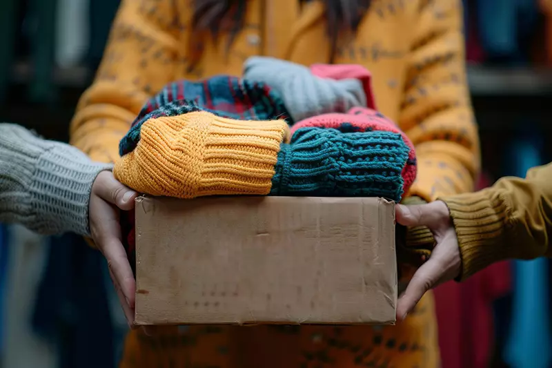 اهدای لباس دست دوم به خیریه